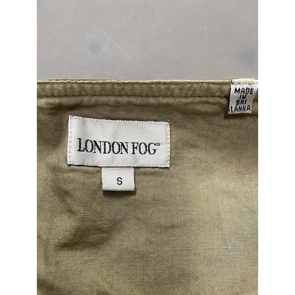 Vintage London Fog Vest Cotton Genuine Leather Tan/Brown Men's S - Picture 3 of 10